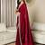 Maroon embroidered satin saree