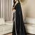 black sequinned satin ready to wear saree