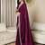 Green embroidered satin saree
