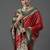red woven design zari silk blend banarasi saree