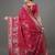 pink woven design zari silk blend banarasi saree
