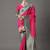 Red red & green woven design zari silk blend saree