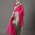 Red red & green woven design zari silk blend saree