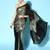black black & golden embellished sequinned saree