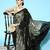 black black & golden embellished sequinned saree