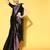 black embellished saree with solid border