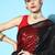 black black & maroon embellished sequinned saree