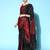 black black & maroon embellished sequinned saree