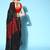 black black & maroon embellished sequinned saree