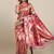 pink pink & gold-toned floral zari silk blend paithani saree