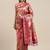 pink pink & gold-toned floral zari silk blend paithani saree