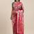 pink pink & gold-toned floral zari silk blend paithani saree