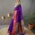 purple purple & red ethnic motifs woven designed zari paithani saree