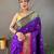 purple purple & red ethnic motifs woven designed zari paithani saree