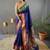 navy_blue navy blue & red ethnic motifs woven designed zari paithani saree