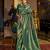 teal teal & gold-toned woven design zari silk blend kanjeevaram saree