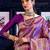 purple ethnic motif woven design zari banarasi saree