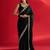 black embroidered satin saree