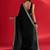 black embroidered satin saree