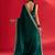 green embroidered satin saree