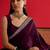 magenta embroidered satin saree