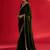 olive embroidered satin saree