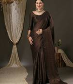 black ethnic motif zari woven banarasi saree