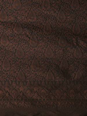 black ethnic motif zari woven banarasi saree 4