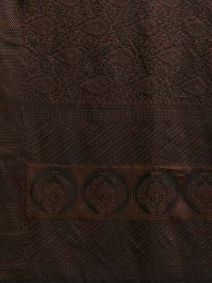 black ethnic motif zari woven banarasi saree 5