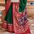 green green & red ethnic motifs woven design zari saree