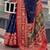 Maroon maroon & gold-toned floral zari silk blend paithani saree