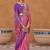 pink pink & purple ethnic motifs woven design saree