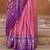 pink pink & purple ethnic motifs woven design saree