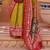 olive olive green & red woven design zari saree