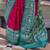 pink pink & blue woven design zari saree