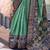 Sea green sea green & gold-toned ethnic motifs zari silk blend banarasi saree