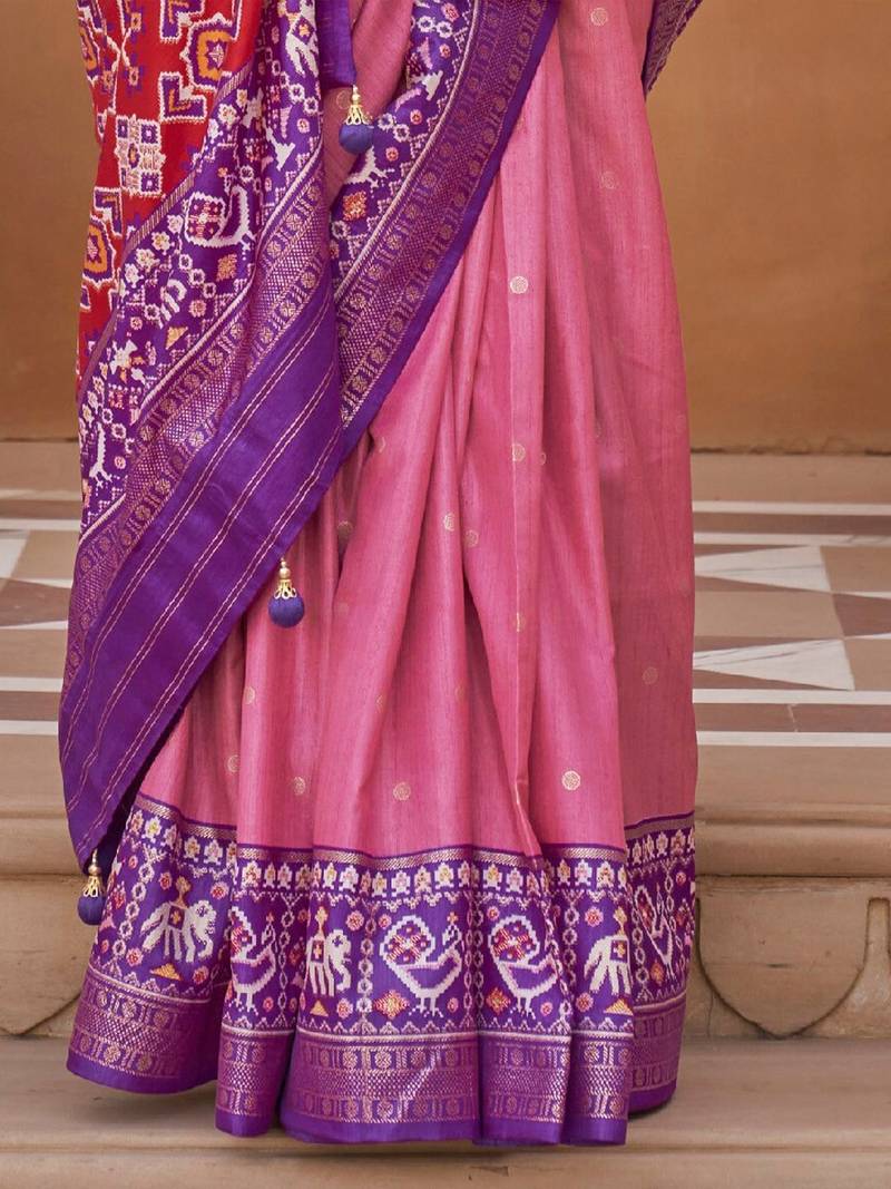 Yellow floral printed silk blend saree