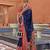 Pink floral printed silk blend saree