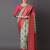 sea_green sea green & pink silk blend woven design banarasi saree