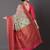 sea_green sea green & pink silk blend woven design banarasi saree