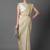 cream cream-coloured & gold-toned woven design silk blend banarasi saree