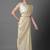 cream cream-coloured & gold-toned woven design silk blend banarasi saree