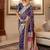 Green green & beige silk blend woven design banarasi saree