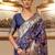 Green green & beige silk blend woven design banarasi saree