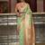 Purple ombre pure georgette saree