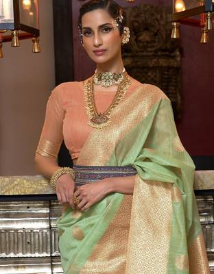 Purple ombre pure georgette saree 2