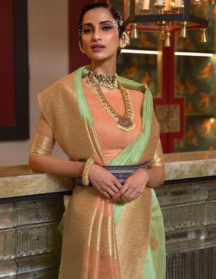 Purple ombre pure georgette saree 3
