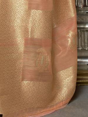 Purple ombre pure georgette saree 4
