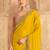 yellow embellished embroidered satin heavy work saree