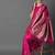 pink pink & silver-toned paisley zari silk blend banarasi saree
